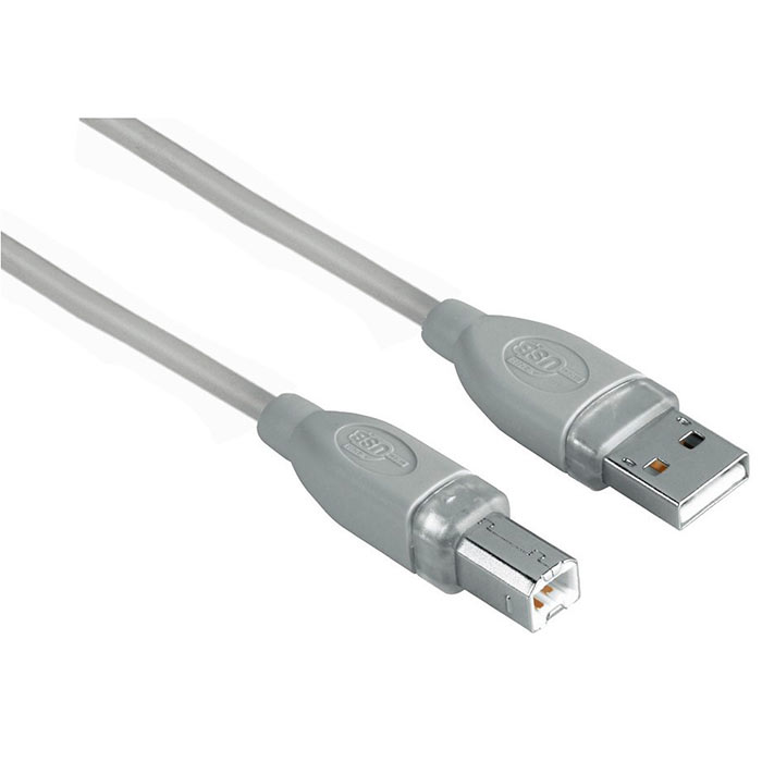 Кабель USB(Am)-USB(Bm), 3 м, серый