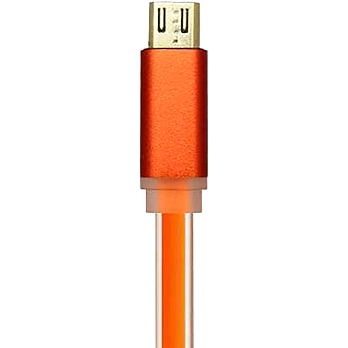 Кабель USB 2.0(A)/MicroUSB, 1m, реверсивный, индикатор заряда, оранжевый, ACD Smart (ACD-U915-M2O)