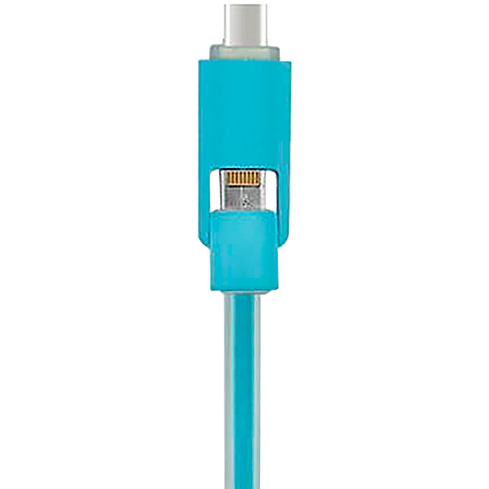 

Кабель USB 2.0(A)/Lightning/MicroUSB, 1m, голубой, ACD Multi (ACD-U914-PML)