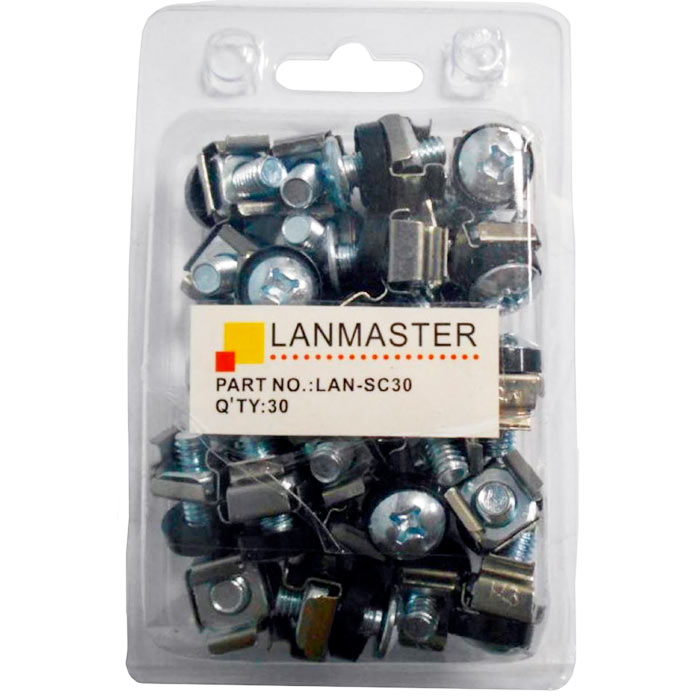 Винты Lanmaster LAN-SC30 крепежные для патч-панелей (30шт)