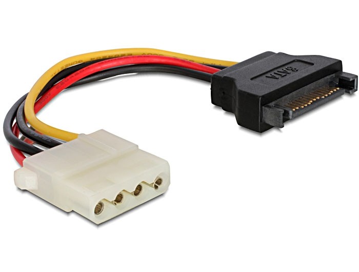 Кабель питания SATA 15-pin(M)-Molex(F) Cablexpert 15 см