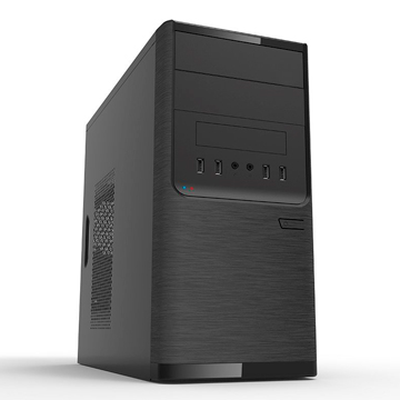 Корпус Powerman ES701, mATX, Mini-Tower, 2xUSB 3.0, черный, 450 Вт (6120258)