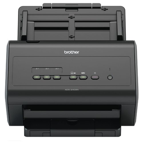 

Сканер протяжный Brother ADS-2400N, A4, CIS, 600x600dpi, ДАПД 50 листов, ч/б 30 стр./мин, 30bit, 24bit, сетевой, USB 2.0, (ADS2400NUN1), ADS-2400N