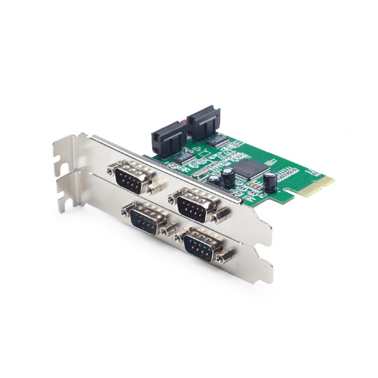 Контроллер COM Gembird, 4xCOM, PCI-E, Retail (SPC-2)