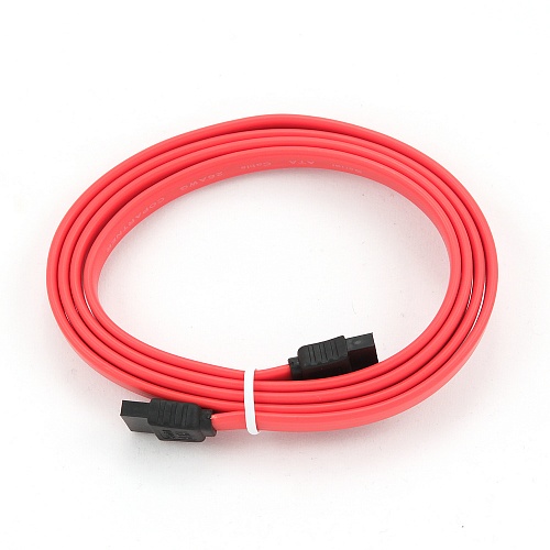Шлейф Cablexpert SATA(7-pin)-SATA(7-pin), прямой, 1 м, красный (CC-SATA-DATA-XL)