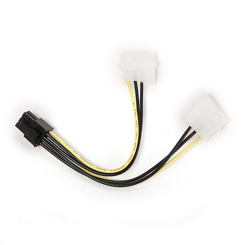 Переходник питания (адаптер) 2xMolex(M)-PCI-E 6-pin(M) Cablexpert