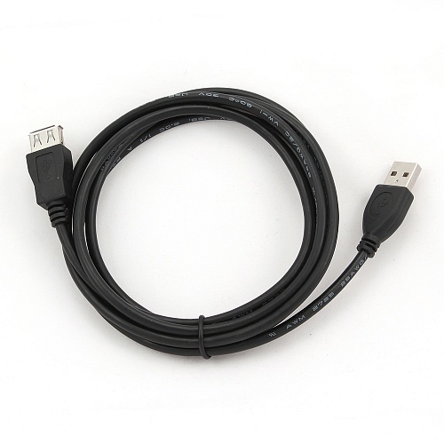 Кабель-удлинитель USB(Am)-USB(Af), 1.8 м, черный, Cablexpert