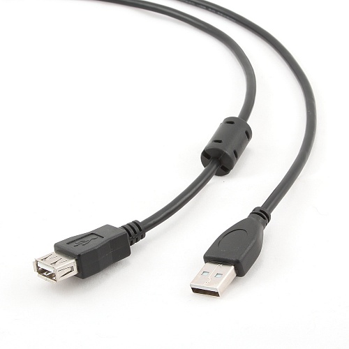 Кабель USB 2.0(Am)-USB 2.0(Af), 1.8 м, черный Cablexpert