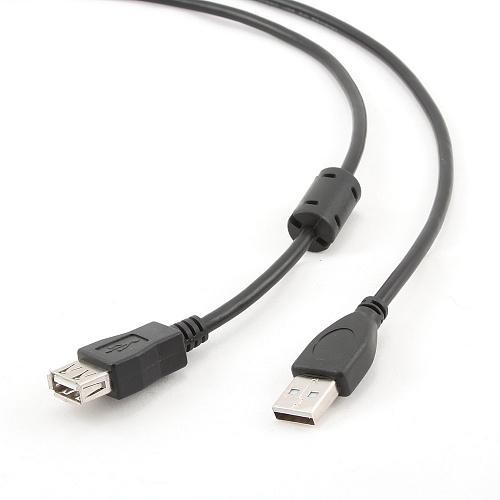 Кабель-удлинитель USB(Am)-USB(Af), 1.8 м, черный, Cablexpert Pro