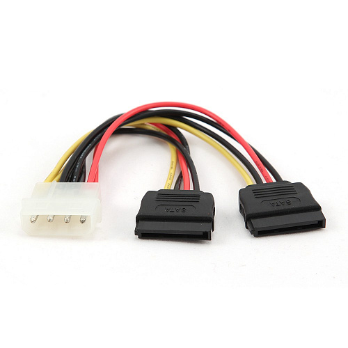 Кабель питания Molex(M)-2xSATA 15-pin(F) Cablexpert 30 см