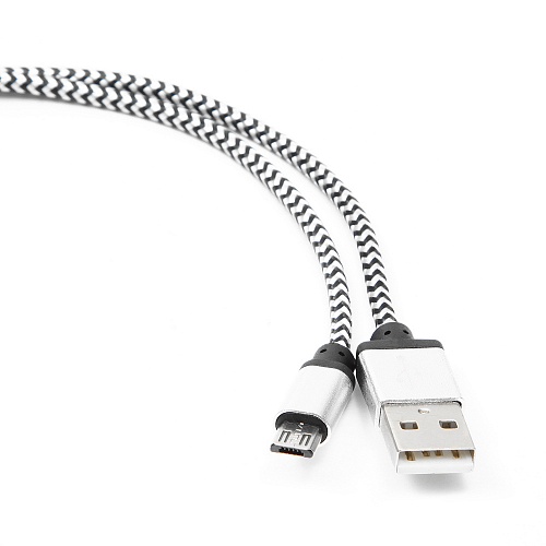 

Кабель USB/microUSB 5P, 1m, серебристый, Cablexpert (CC-mUSB2sr1m)