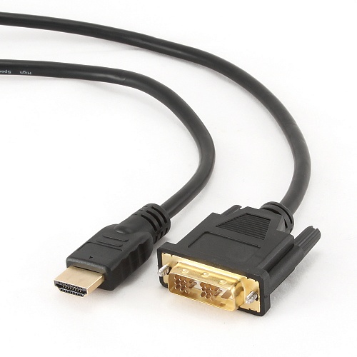 

HDMI(19M)-DVI(19M), 50 см, черный Cablexpert