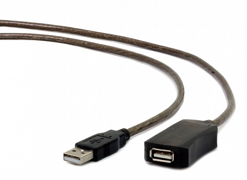 

Кабель-удлинитель USB(Am)-USB(Af), 5 м, прозрачный/черный, Cablexpert (UAE-01-5M)