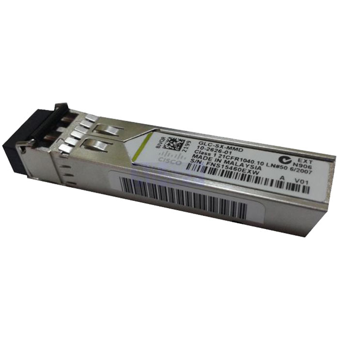 

Модуль SFP Cisco GLC-SX-MM, 550 м, LC, Tx:850 нм, Rx:850 нм, 1.25 Гбит/с, MM (GLC-SX-MMD=), Серебристый, GLC-SX-MM