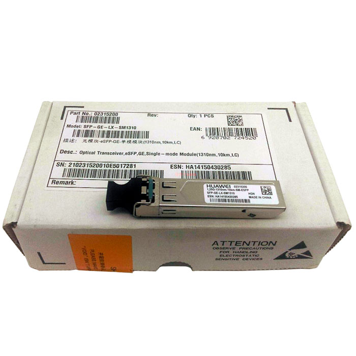 

Модуль SFP Huawei SFP-GE-LX-SM1310, 10 км, LC, Tx:1310 нм, Rx:1310 нм, 1 Гбит/с (02315200), Серебристый, SFP-GE-LX-SM1310
