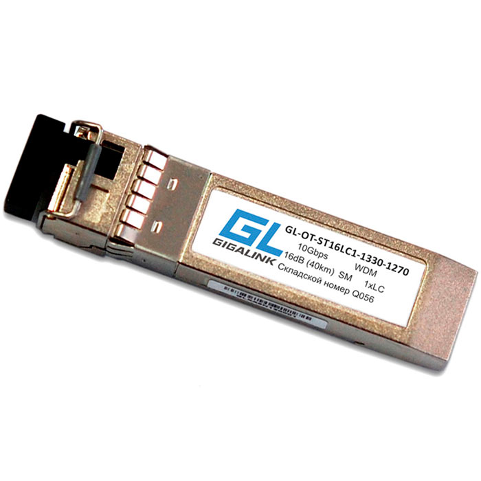 

Модуль SFP+ Nikomax (Gigalink), 40 км, LC, Tx:1330 нм, Rx:1270 нм, 10 Гбит/с, SM, WDM, DDM (GL-OT-ST16LC1-1330-1270), Серебристый