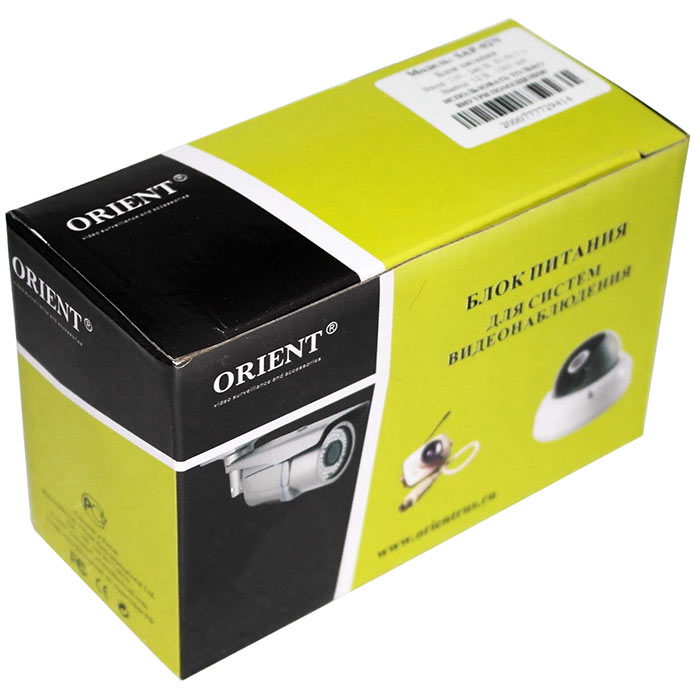 

Адаптер питания Orient SAP-02N OUTPUT: 12V DC 1000mA, Черный, SAP-02N
