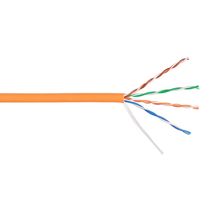 Витая пара UTP кат.5e, 4 пары, CU, 305м., внутренний, одножильный, оранжевый, LC (LC UTP-5752.05E.8B)