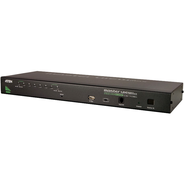 

Коммутатор KVM (КВМ) ATEN CS1708i, 8-ПК, VGA до 2048x1536, клавиатура USB+PS/2, мышь USB+PS/2 (CS1708I-AT-G), CS1708i