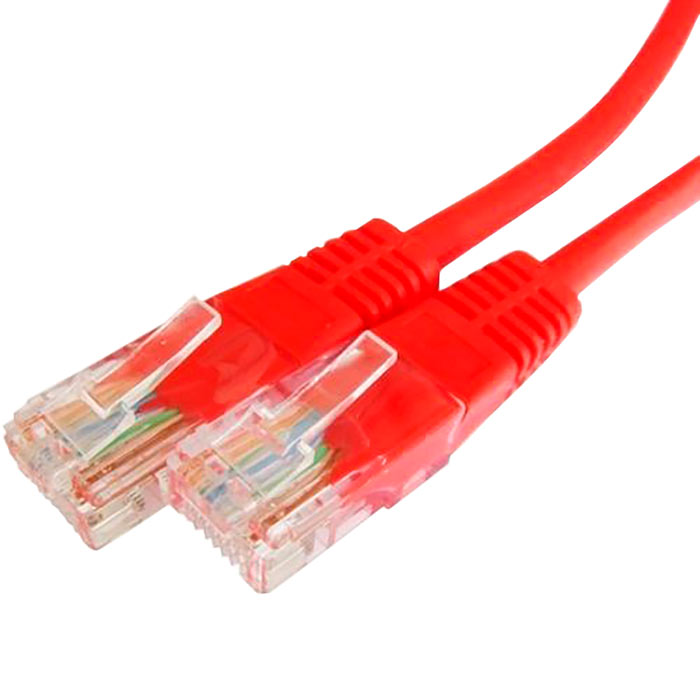 Патч-корд UTP кат.5e, 2м, RJ45-RJ45, красный, CCA, Exegate UTP-RJ45-RJ45-5e-2M-RD (EX258676RUS)