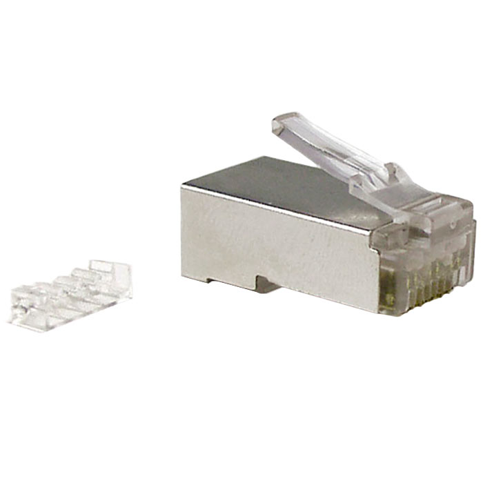 

Коннектор RJ-45 (8P8C) Cat.6, экранированный, со вставкой, Hyperline (PLUG-8P8C-UV-C6-SH)
