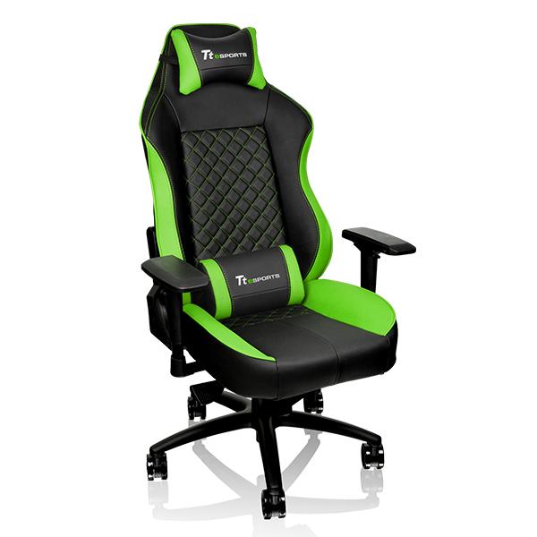 Кресло игровое Tt eSPORTS GT Comfort C500 черный/зеленый (GC-GTC-BGLFDL-01)