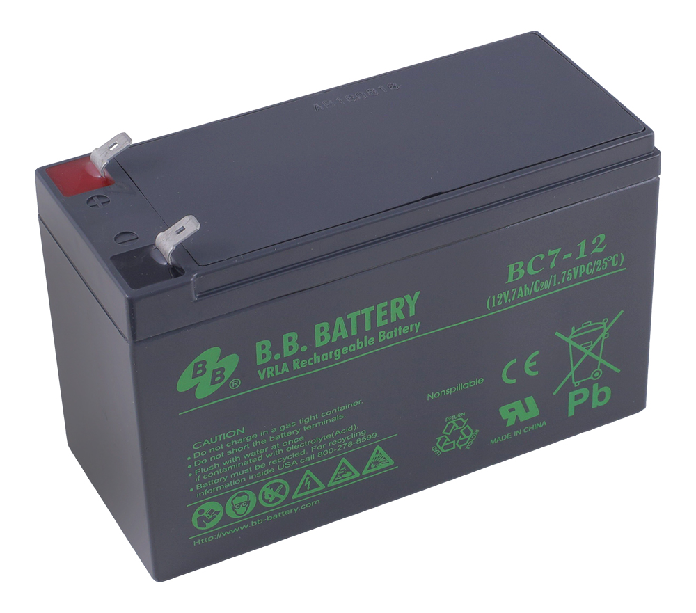

Аккумуляторная батарея для ИБП В.В.Ваttery BC 7-12, 12V, 7Ah, BC 7-12