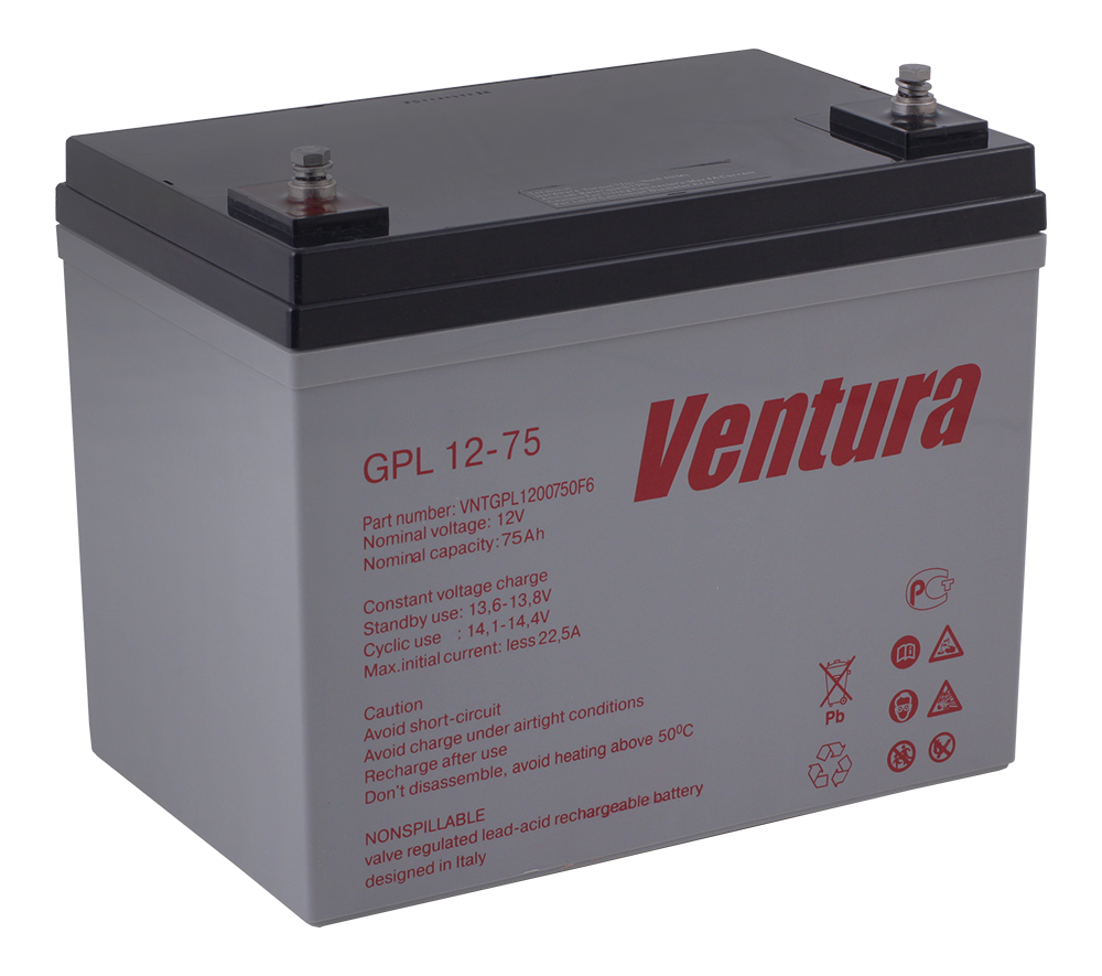 Аккумуляторная батарея для ИБП Ventura GPL 12-75, 12V, 75Ah