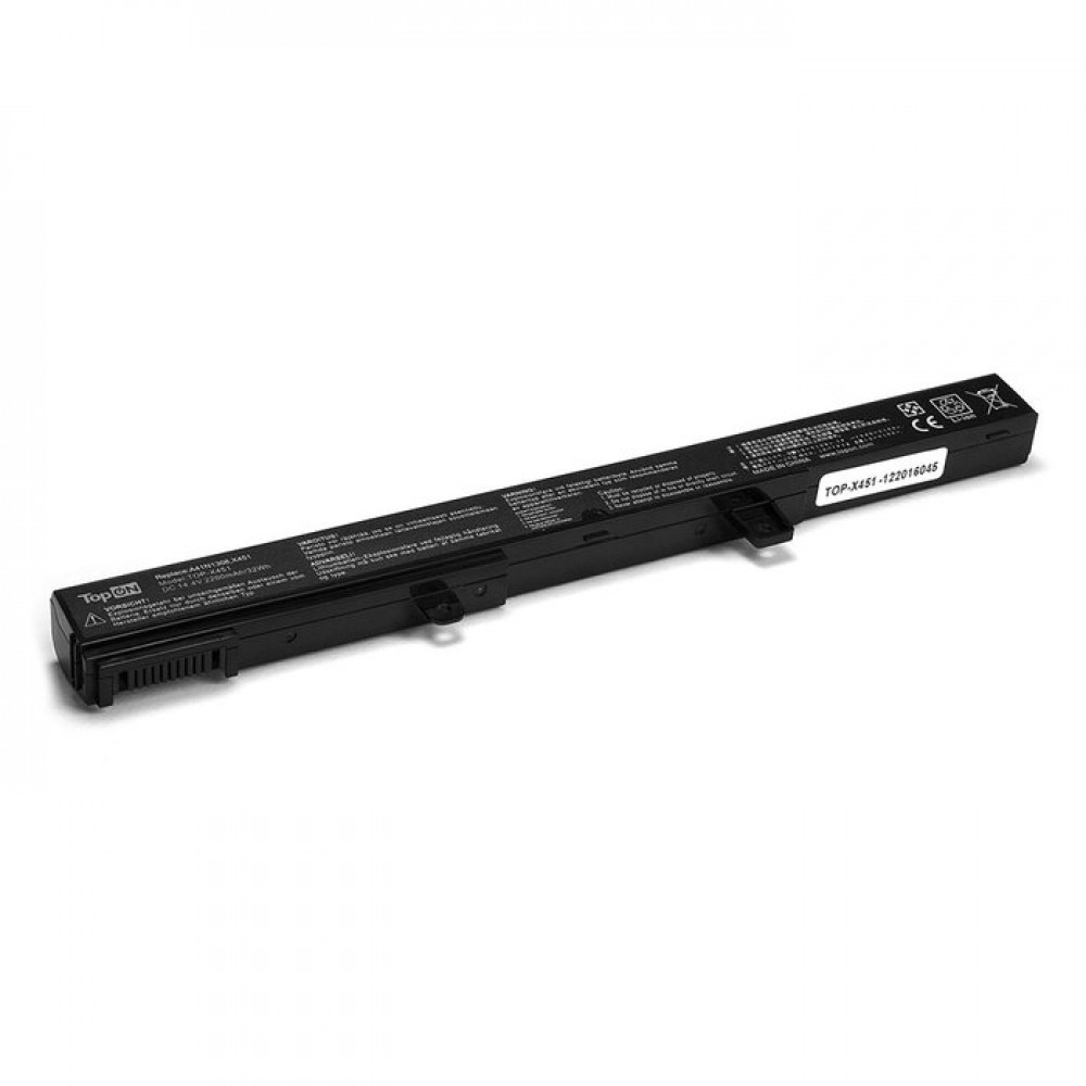 

Аккумуляторная батарея TopON для ASUS X451/X551/A41/D550/X45li9c, ASX551L7/A41N1308, 14.4V 2200mAh (TOP-X451)