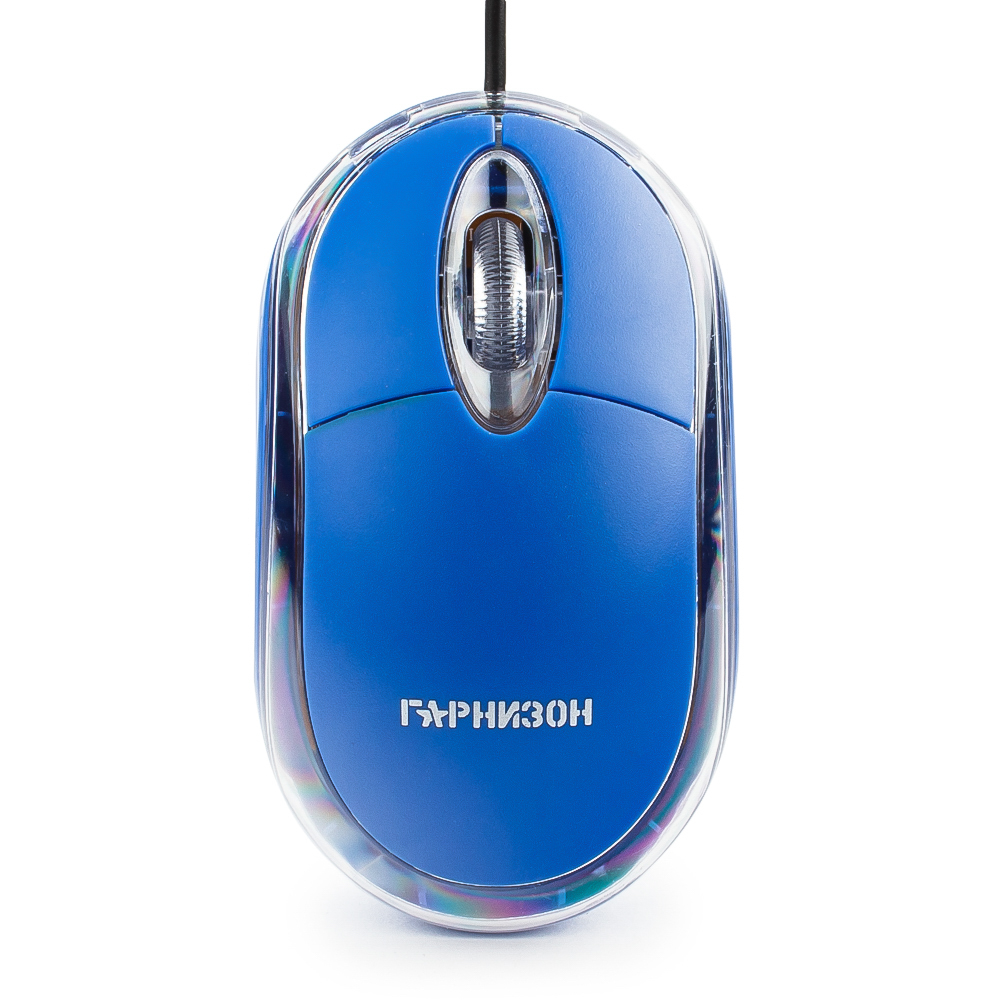

Мышь проводная Гарнизон GM-100B, 1000dpi, оптическая светодиодная, USB, синий, GM-100B