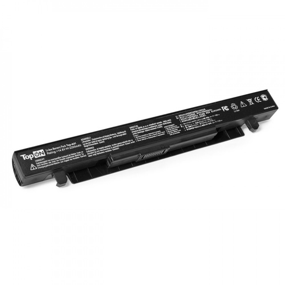 

Аккумуляторная батарея TopON TOP-A41 (TOP-X550) для Asus ASUS, 14.4V, 2200mAh, черный (TOP-A41), TOP-A41 (TOP-X550)