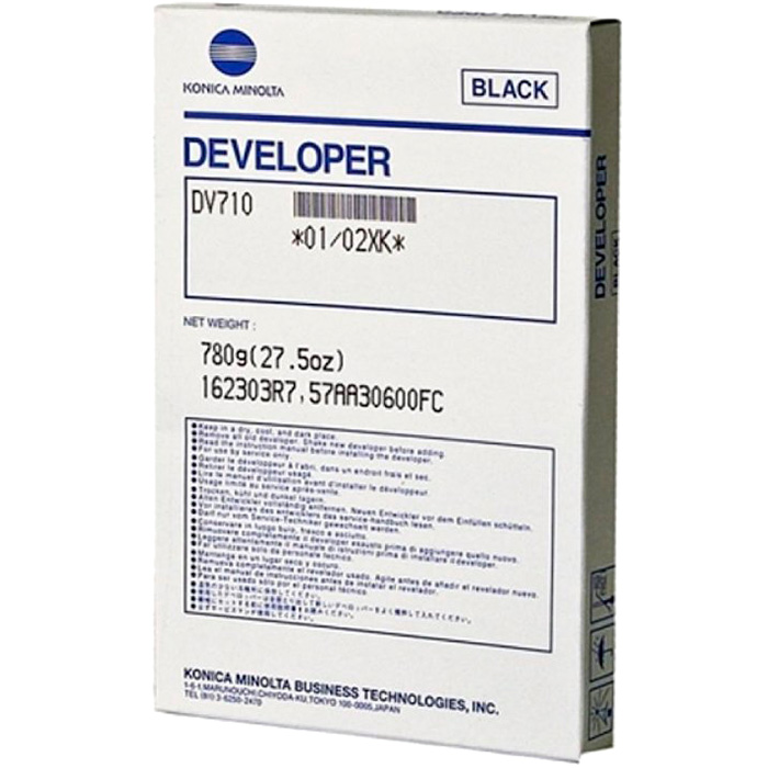 

Девелопер Minolta Bizhub 601/751 type DV-710, 250000 стр (о), Черный, DV-710