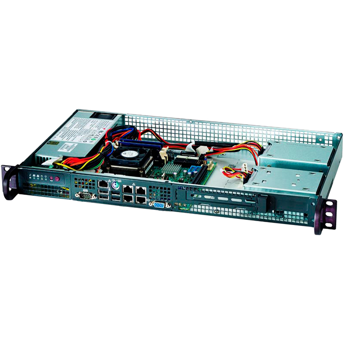

Корпус Supermicro 505-203B, mini-ITX, 1U RM, 1x200 Вт, черный (CSE-505-203B), 505-203B