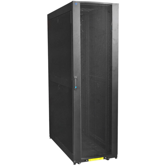 

Шкаф серверный напольный 48U 600x1000 мм, перфорация/металл, черный, разборный, Metal Box MQ486010, MQ486010