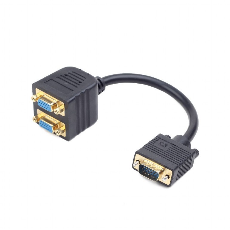 Разветвитель VGA 1=>2 (1x15M/2 x15F) VGA Spliter Cable 0.2m Cablexpert (CC-VGAX2-20CM)