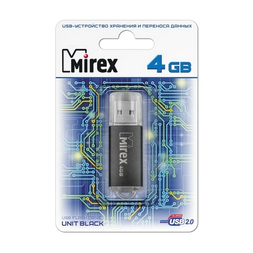 

Флешка 4Gb USB 2.0 Mirex UNIT, серебристый (13600-FMUUSI04), UNIT