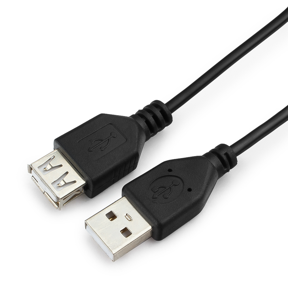 Кабель-удлинитель USB(Am)-USB(Af), 50 см, черный, Гарнизон
