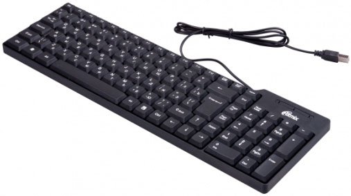 

Клавиатура проводная Ritmix RKB-100, мембранная, USB, черный, RKB-100