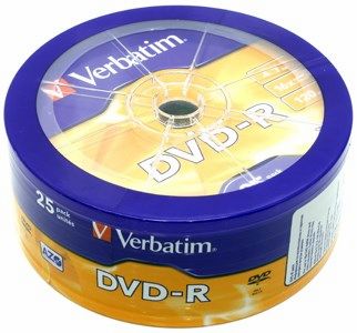 Диск Verbatim DVD-R 4.7Gb, 16x, термопленка (25 шт)