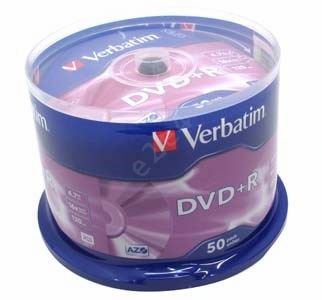 Диск Verbatim DVD+R 4.7Gb, 16x, на шпинделе (50 шт)