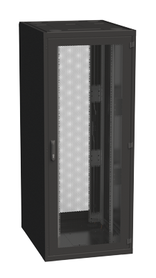 Шкаф напольный 42U 600x1000 мм, стекло/перфорация, черный, CONTEG PREMIUM RSF-42-60/100-BLA7-H
