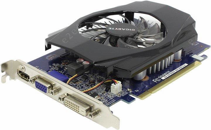Видеокарта GIGABYTE GeForce GT730 2Gb DDR3, 64bit, PCI-E, VGA, DVI, HDMI, Bulk (GV-N730D3-2GI)