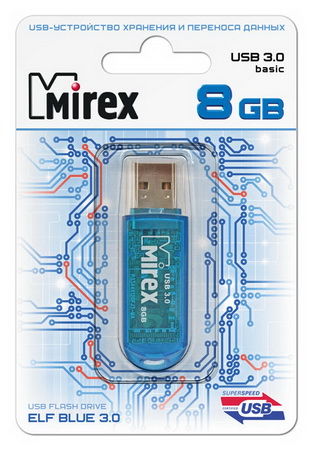

Флешка 8Gb USB 3.0 Mirex ELF, синий (13600-FM3BEF08), ELF