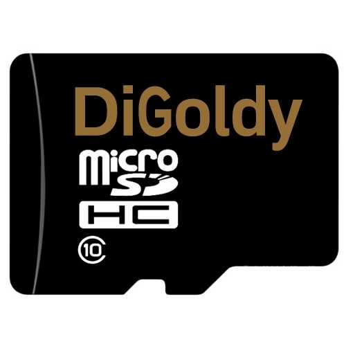 Карта памяти 16Gb microSDHC Digoldy Class 10 + адаптер