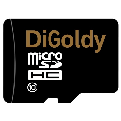 

Карта памяти 32Gb microSDHC Digoldy Class 10 + адаптер, DG032GCSDHC10-AD