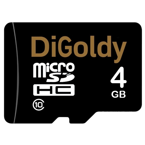 Карта памяти 4Gb microSDHC Digoldy Class 10 + адаптер