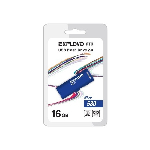 

Флешка 16Gb USB 2.0 EXPLOYD 580, синий (EX-16GB-580-Blue), 580