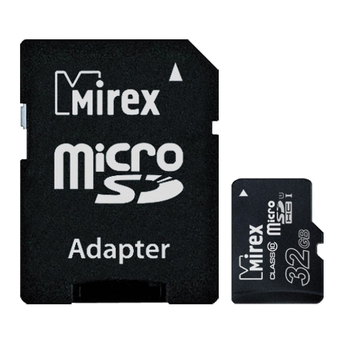 

Карта памяти 32Gb microSDHC Mirex Class 10 UHS-I U1 + адаптер, 13613-ADSUHS32