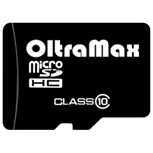 

Карта памяти 8Gb microSDHC OltraMax Class 10, OM008GCSDHC10-W/A-AD