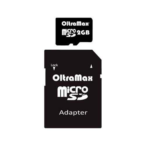 Карта памяти 2Gb microSD OltraMax адаптер 250₽